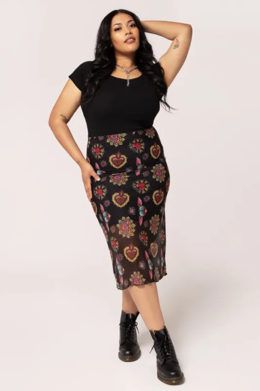 Amias Mesh Skirt sold by Hell Bunny