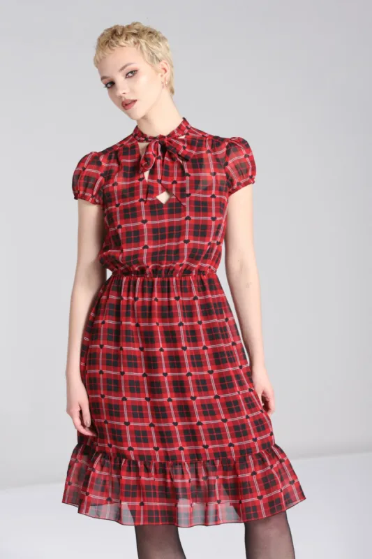 Date Night Knee Dress made by Hell Bunny