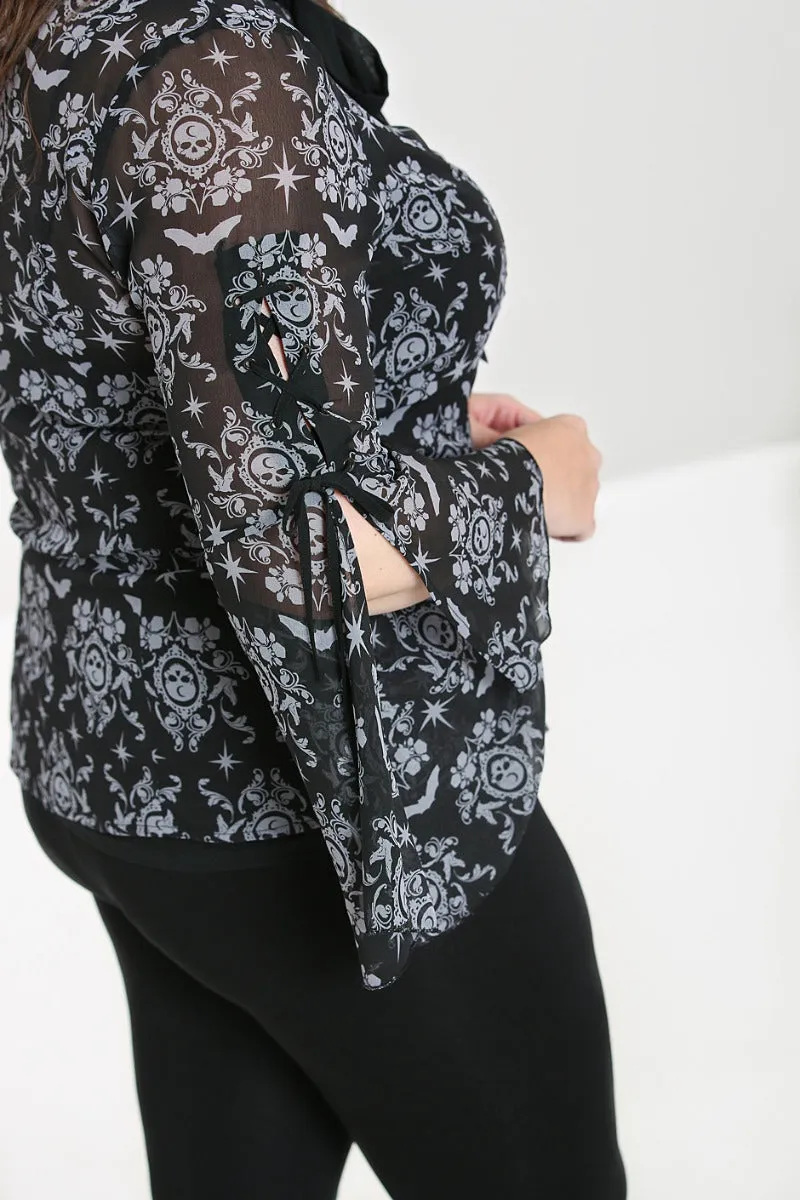 Lost Whispers Blouse sold by Hell Bunny product image thumbnail 4