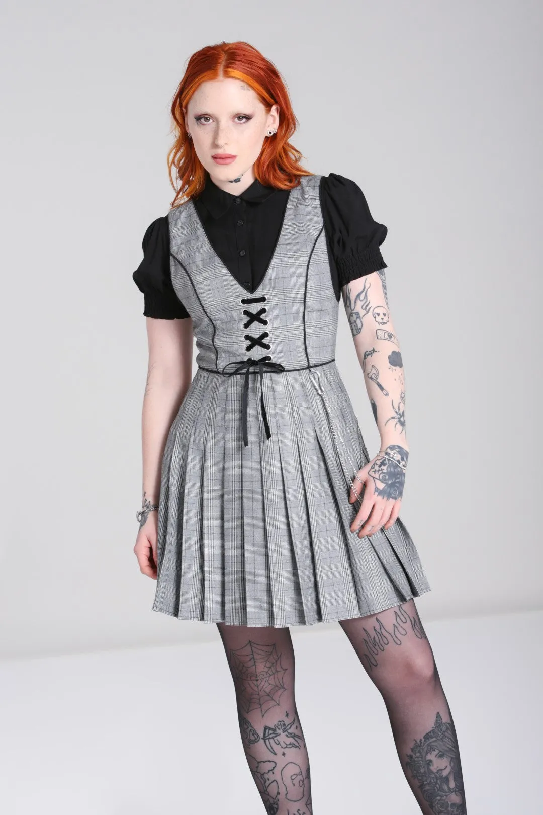 Mina Pinafore Dress sold by Hell Bunny