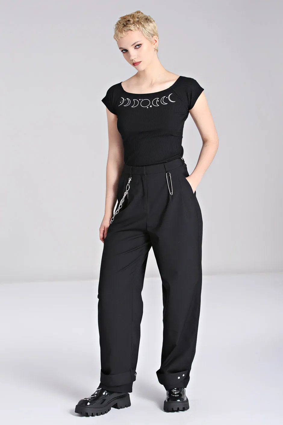 Rebellion Trousers sold by Hell Bunny