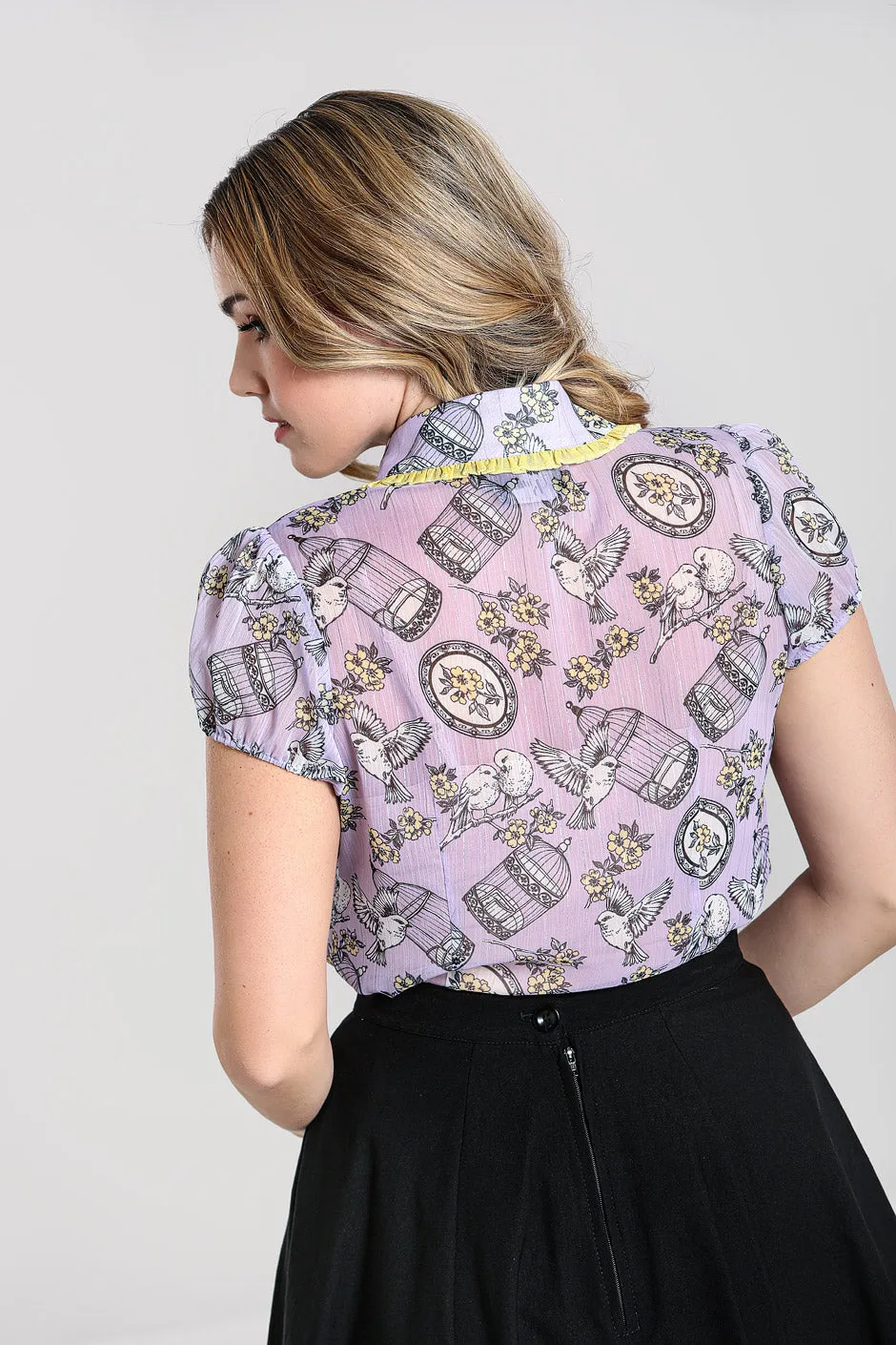 Willow Sparrow Blouse sold by Hell Bunny product image thumbnail 4