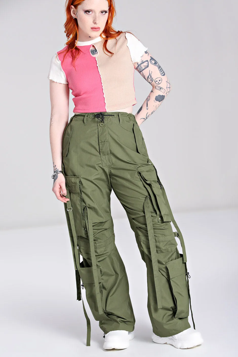 Octopus Trousers Green sold by Hell Bunny