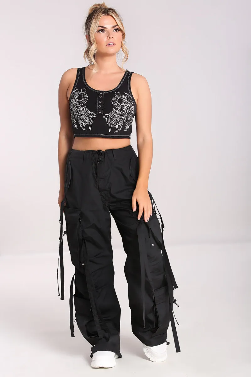 Octopus Trousers Black sold by Hell Bunny