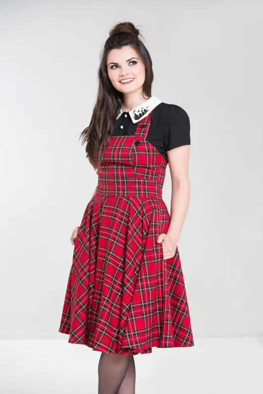 Irvine Pinafore Dress sold by Hell Bunny