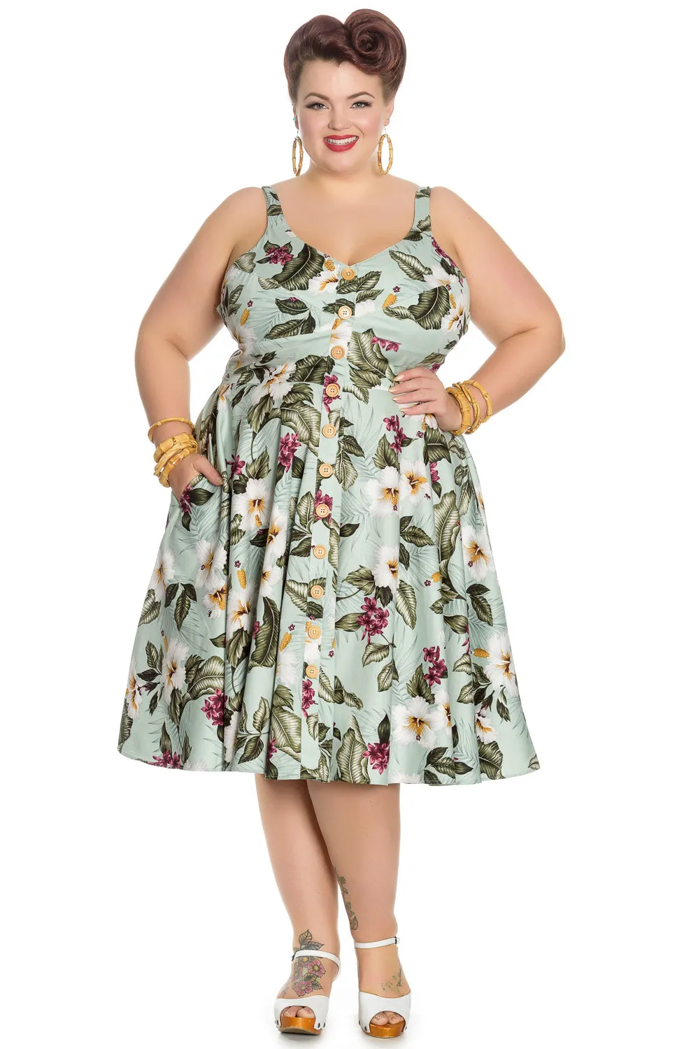 Tahiti 50's Dress sold by Hell Bunny product image thumbnail 4