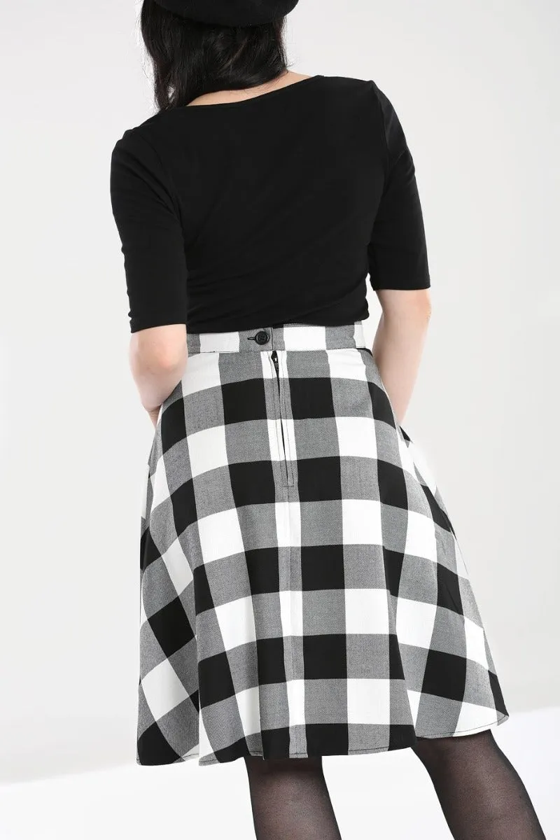 Teen Spirit Mid Skirt Black-White sold by Hell Bunny product image thumbnail 3