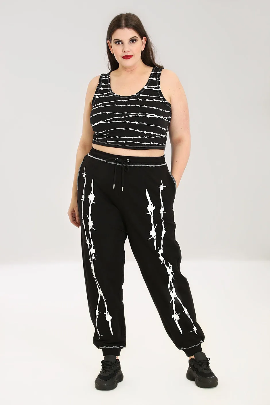 Barbed Wire Joggers sold by Hell Bunny product image thumbnail 2