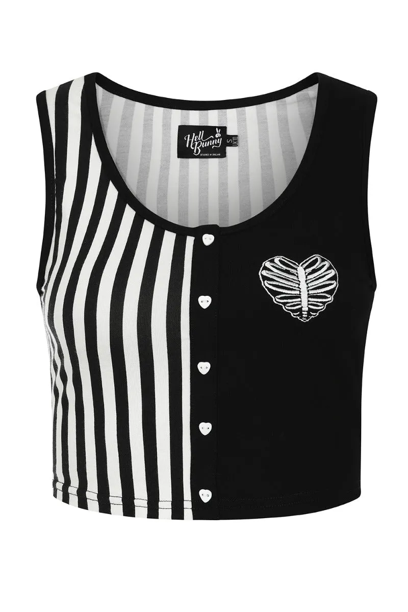 Ribcage Crop Top sold by Hell Bunny product image thumbnail 5