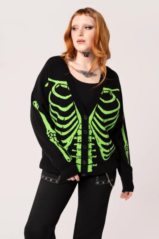 Skeleton Cardigan sold by Hell Bunny