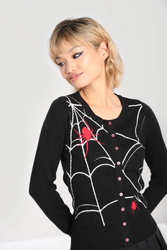 In A Web Cardigan sold by Hell Bunny