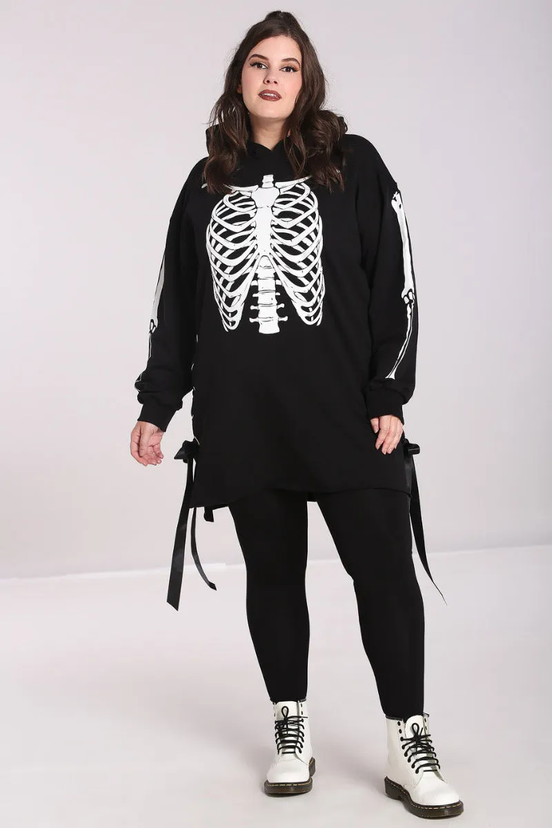 Skeleton Hoodie Dress sold by Hell Bunny product image thumbnail 4