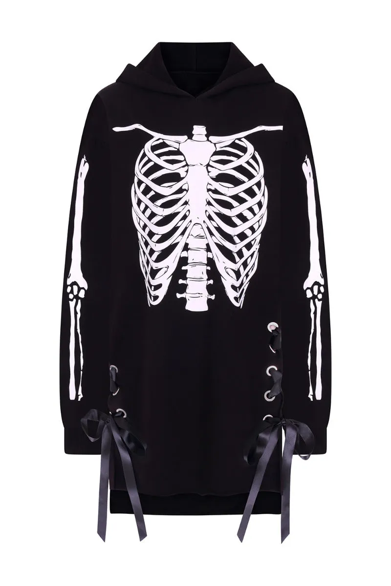 Skeleton Hoodie Dress sold by Hell Bunny product image thumbnail 5