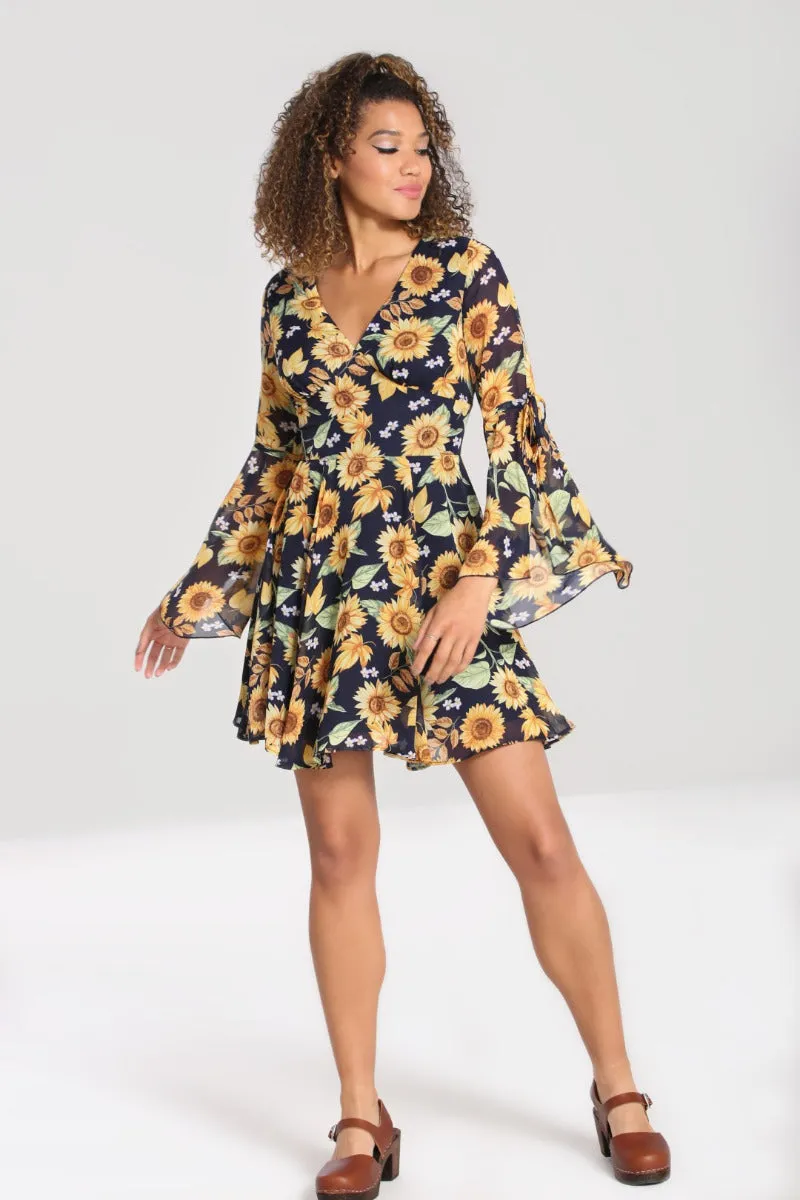 Sunflower Mini Dress sold by Hell Bunny