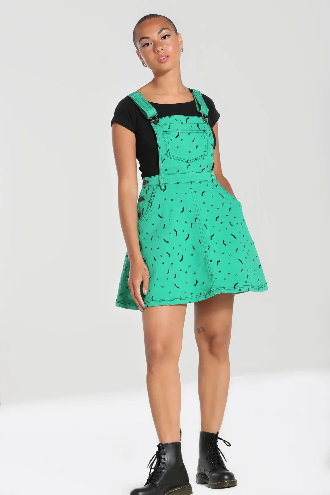 Bat Pinafore Dress sold by Hell Bunny product image thumbnail 3