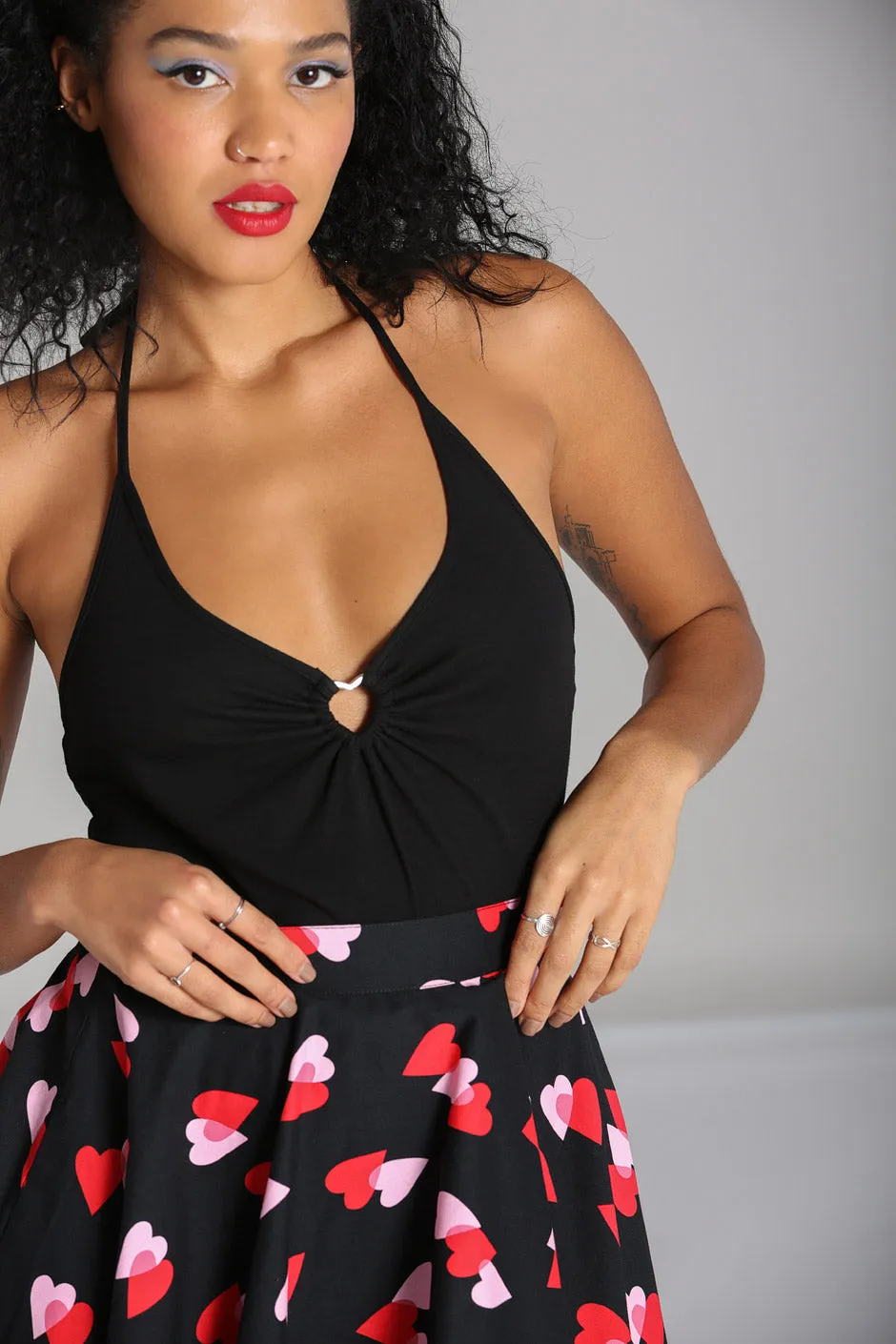 Cheryl Top Black sold by Hell Bunny