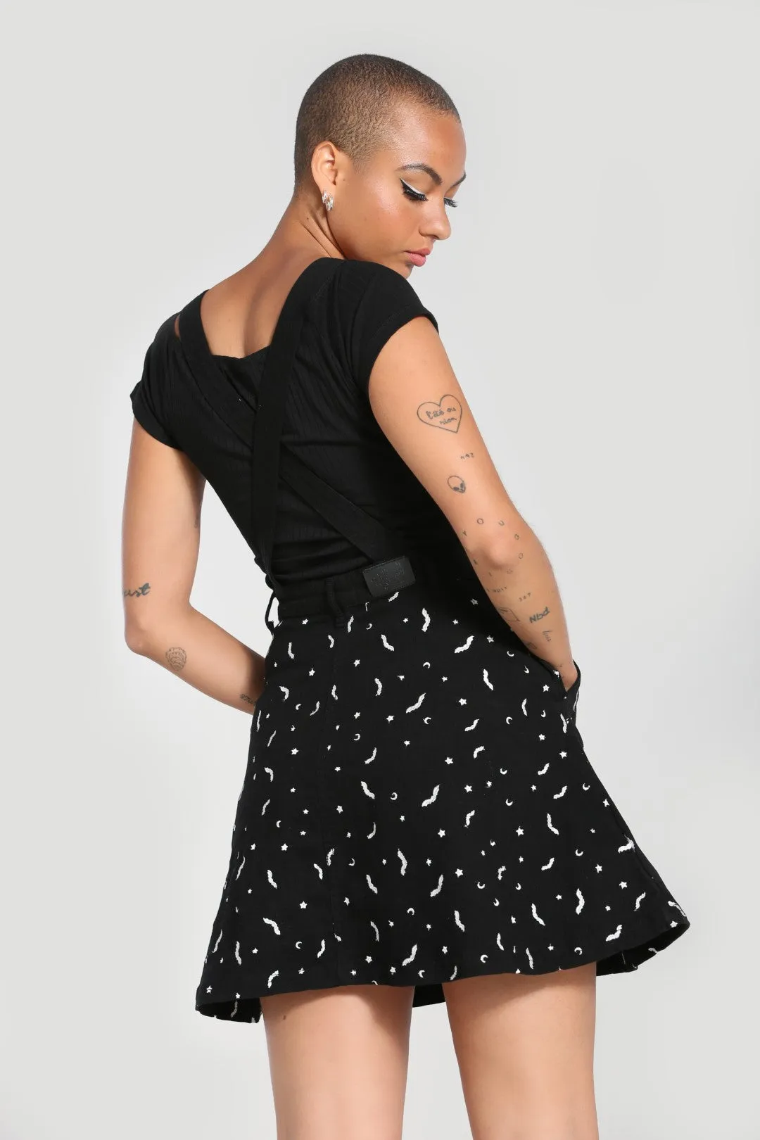 Bat Pinafore Dress Black sold by Hell Bunny product image thumbnail 2