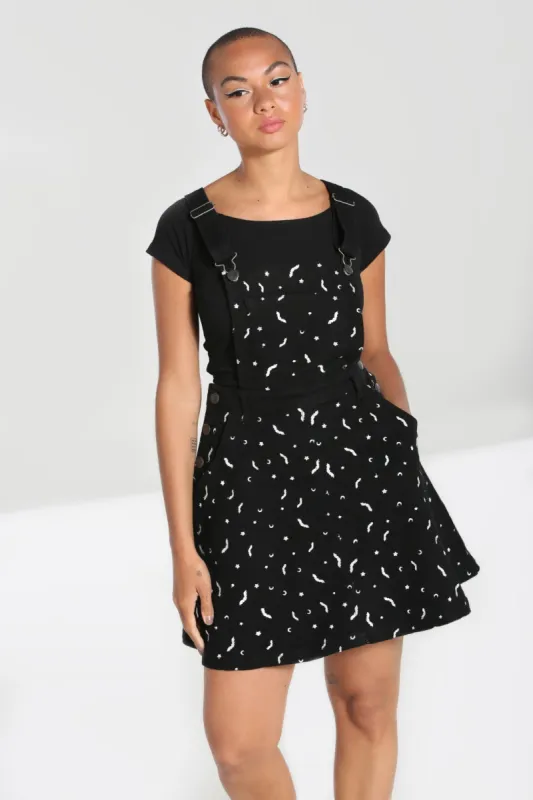 Bat Pinafore Dress Black sold by Hell Bunny