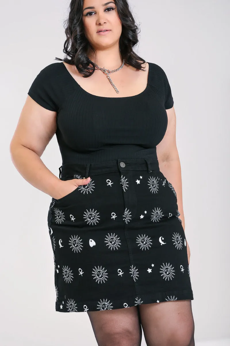 Oculus Mini Skirt sold by Hell Bunny