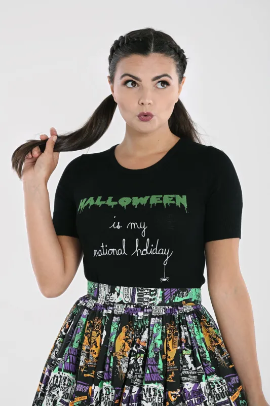Halloween Forever Top Black sold by Hell Bunny