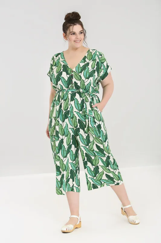 Rainforest Jumpsuit Ivory sold by Hell Bunny