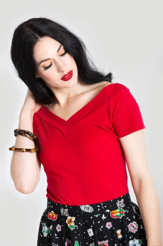 Alex Top Red sold by Hell Bunny