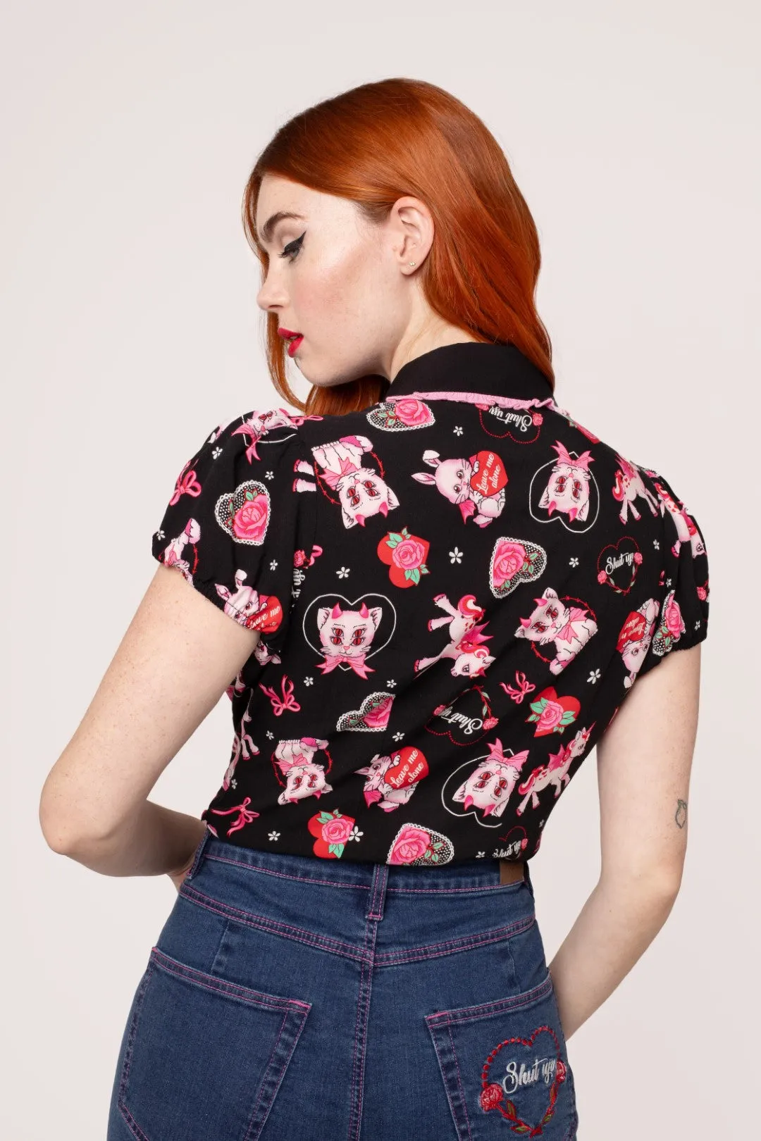 Not Into You Blouse sold by Hell Bunny product image thumbnail 4