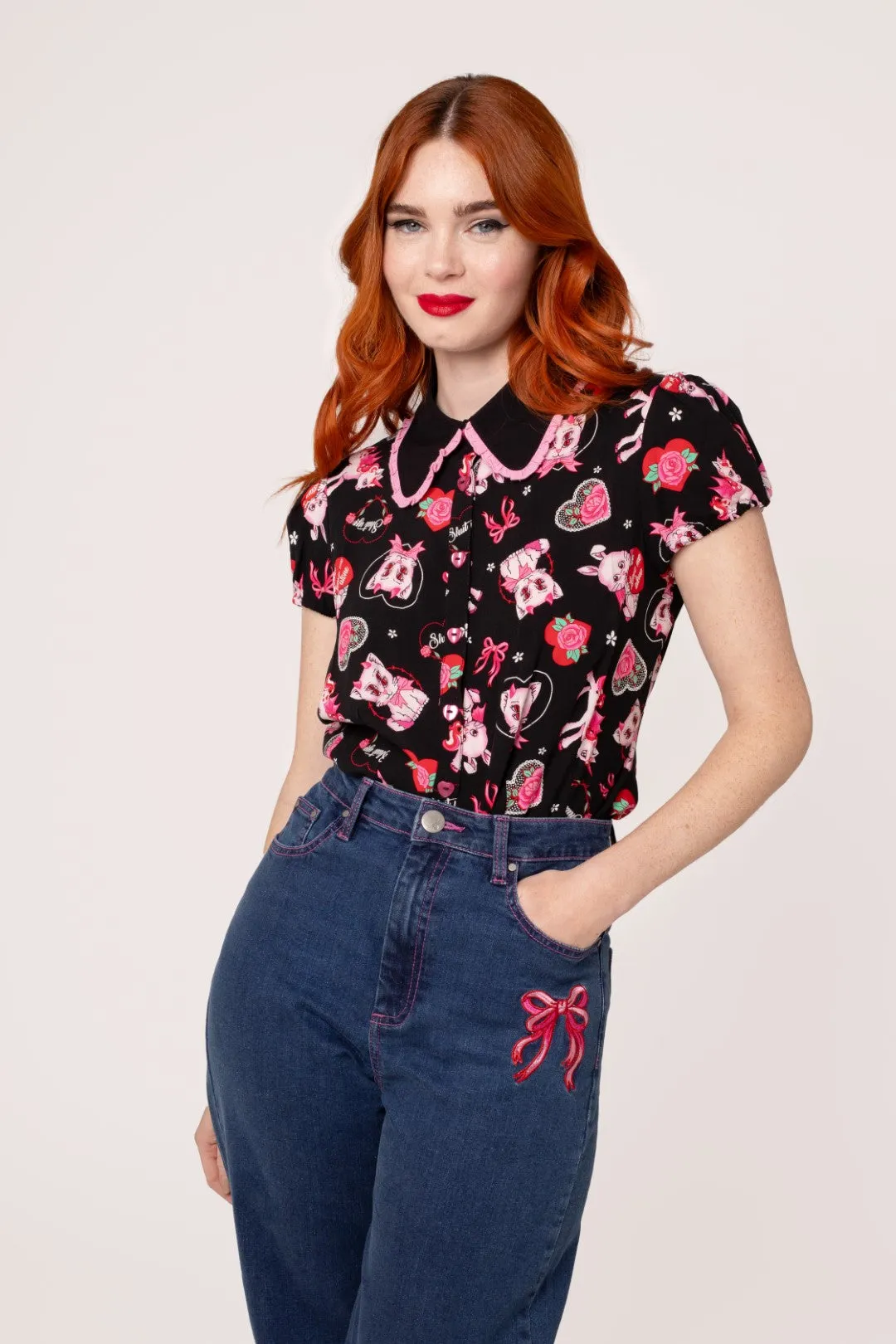 Not Into You Blouse sold by Hell Bunny product image thumbnail 3