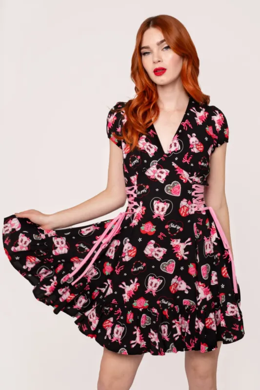 Not Into You Mini Dress made by Hell Bunny