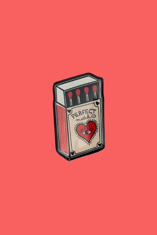 Match Box Pin sold by Hell Bunny
