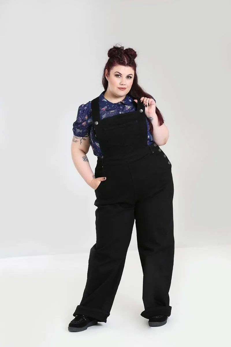 Elly May Denim Dungaree Black sold by Hell Bunny product image thumbnail 4