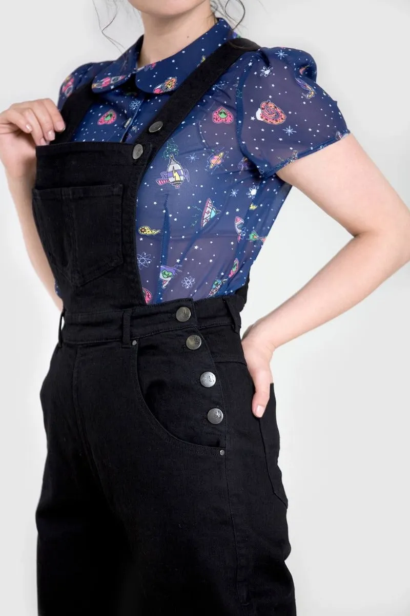 Elly May Denim Dungaree Black sold by Hell Bunny product image thumbnail 2