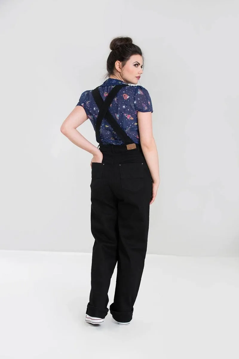 Elly May Denim Dungaree Black sold by Hell Bunny product image thumbnail 3