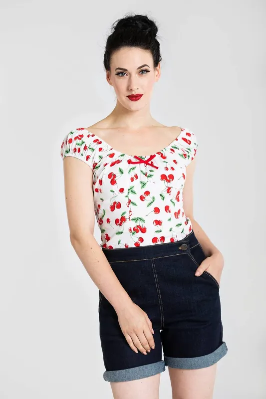 Sweetie Top White sold by Hell Bunny