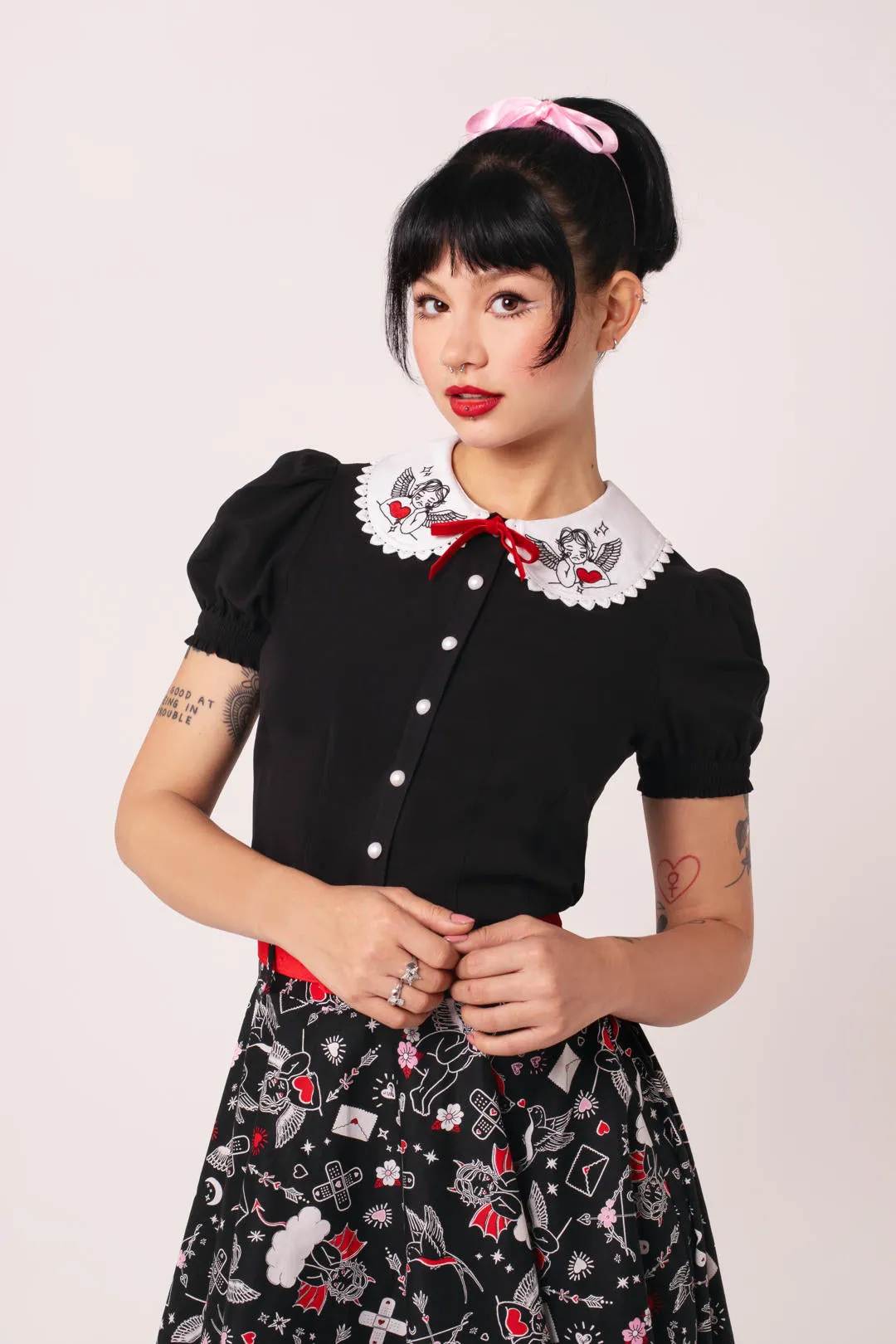 Cupid Blouse sold by Hell Bunny product image thumbnail 4