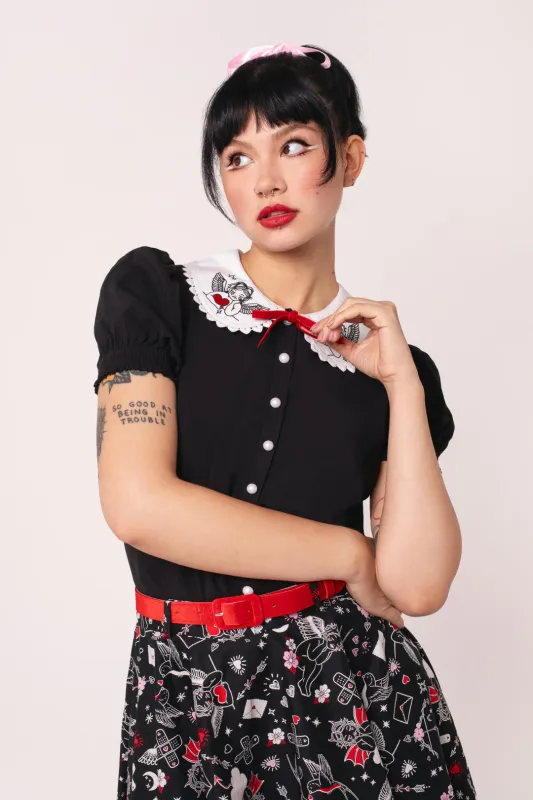 Cupid Blouse sold by Hell Bunny