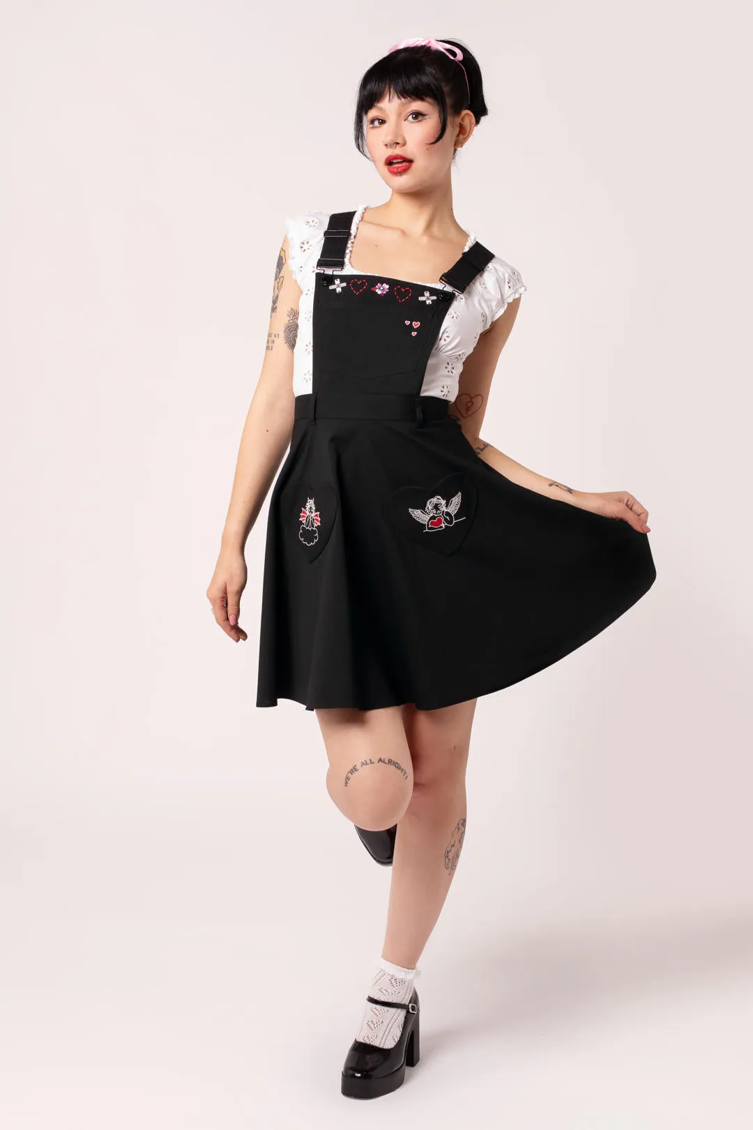 Cupid Pinafore Dress sold by Hell Bunny product image thumbnail 3