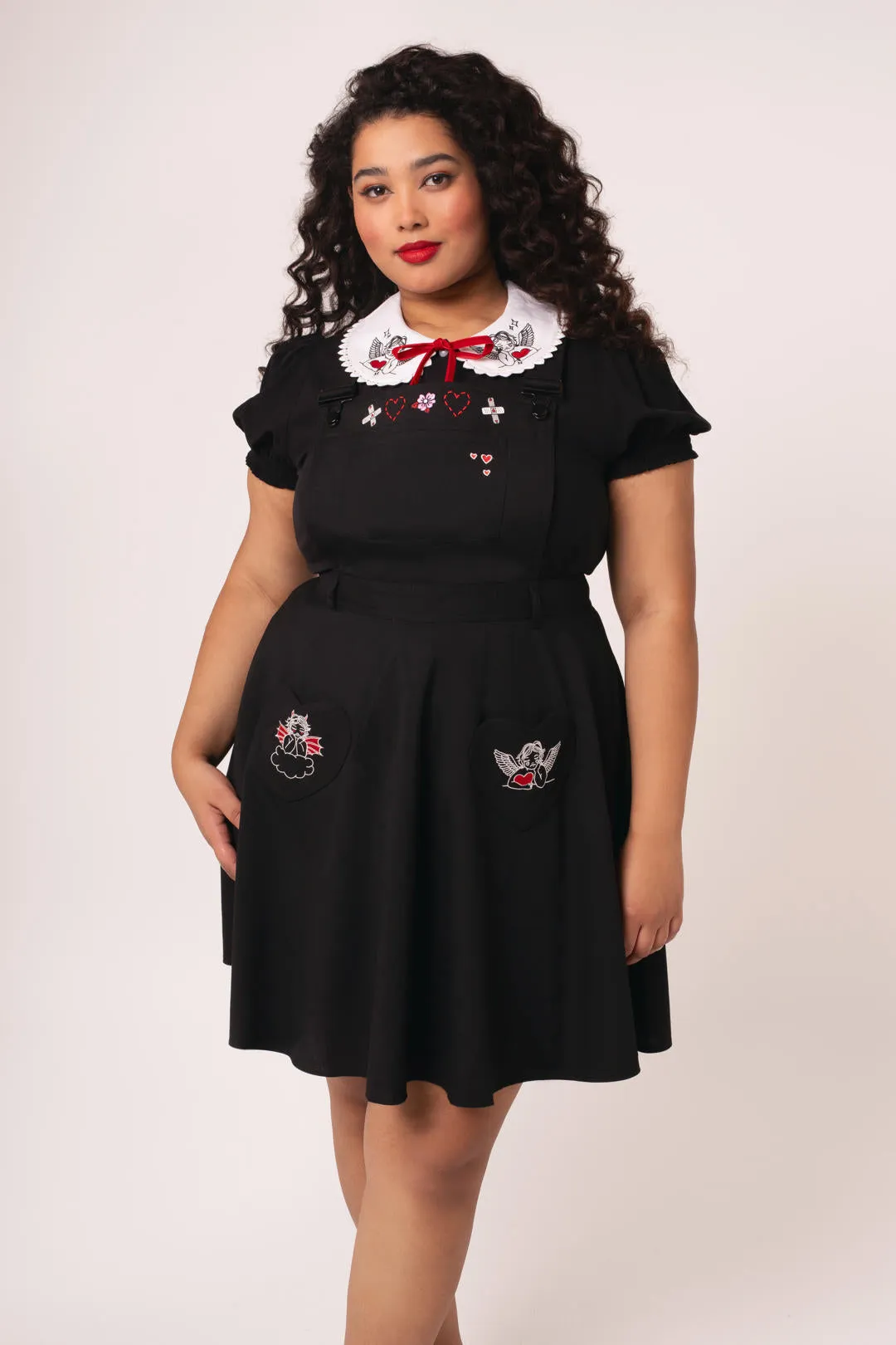 Cupid Pinafore Dress sold by Hell Bunny product image thumbnail 5