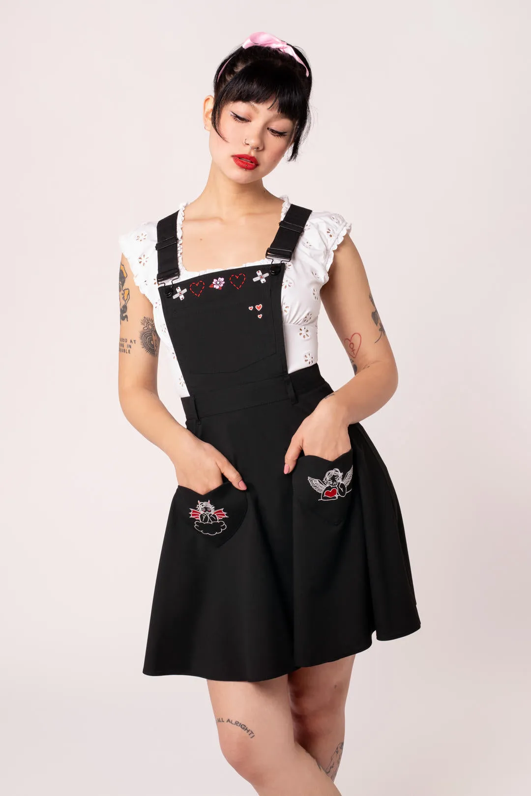 Cupid Pinafore Dress sold by Hell Bunny product image thumbnail 2