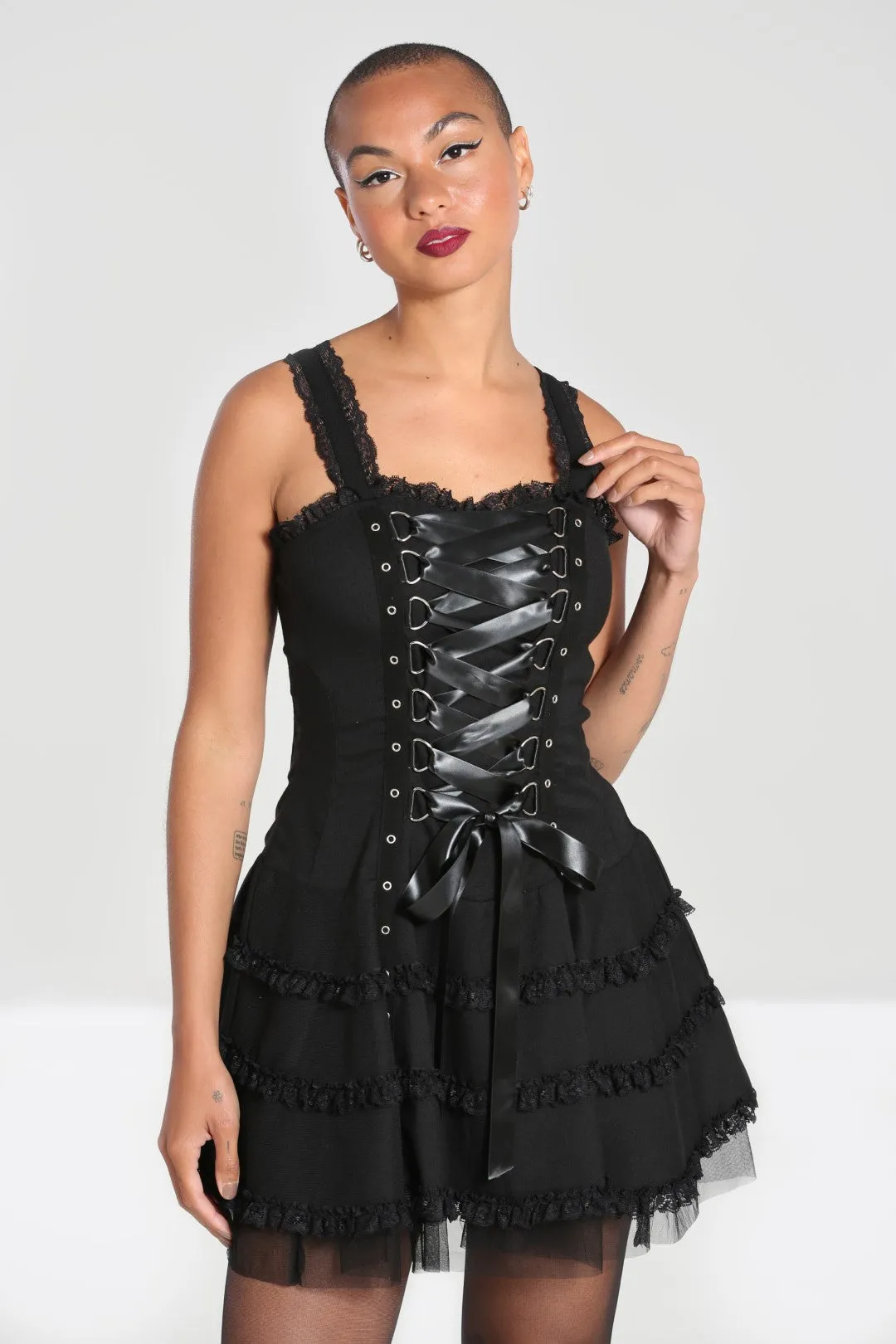 Harley Plain Dress sold by Hell Bunny