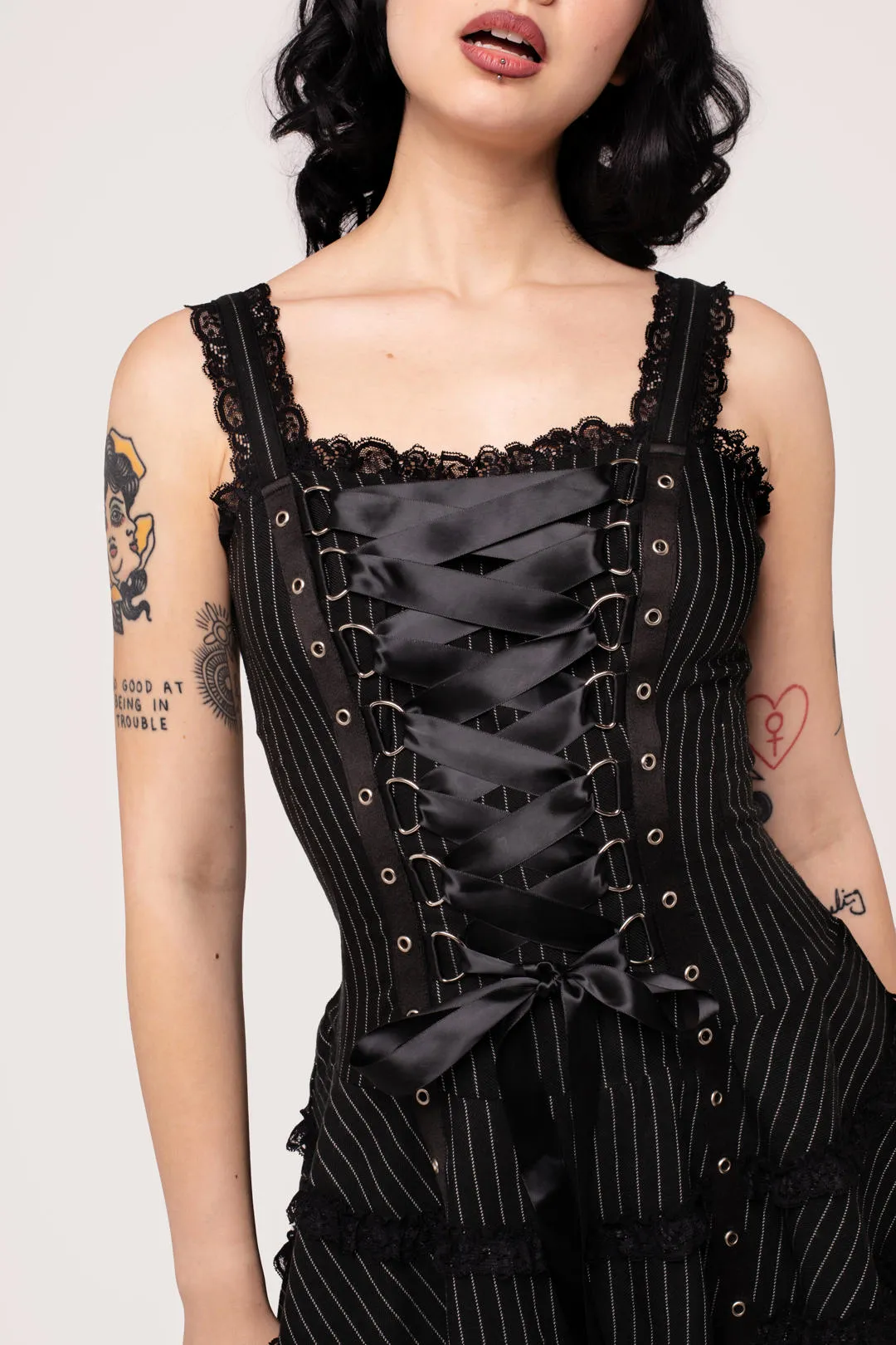 Harley Pinstripe Dress sold by Hell Bunny product image thumbnail 5