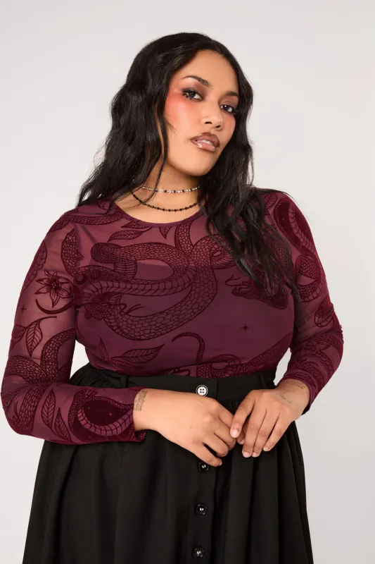 Cobra Charmer Top made by Hell Bunny