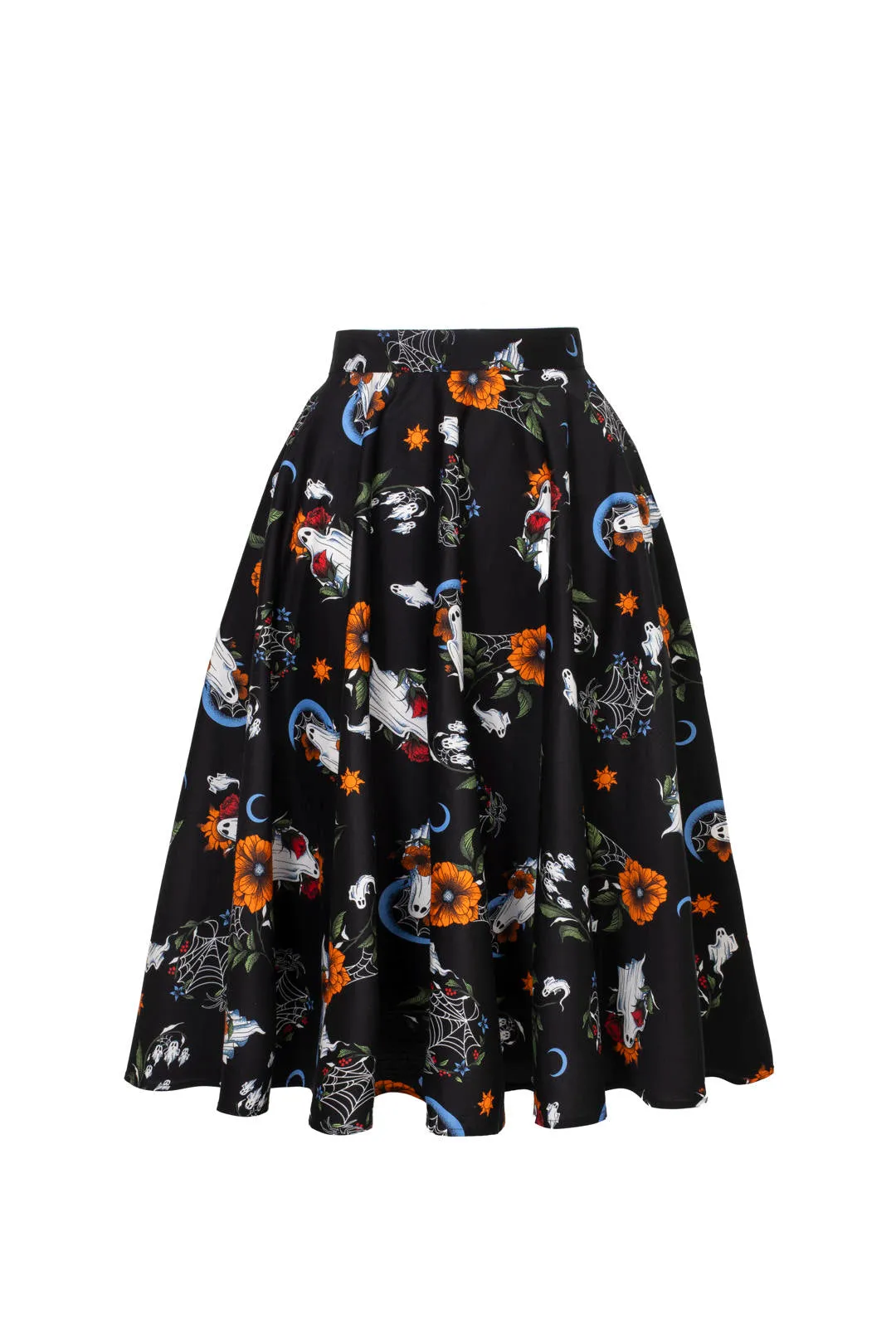 Ghost Flower Skirt sold by Hell Bunny product image thumbnail 5
