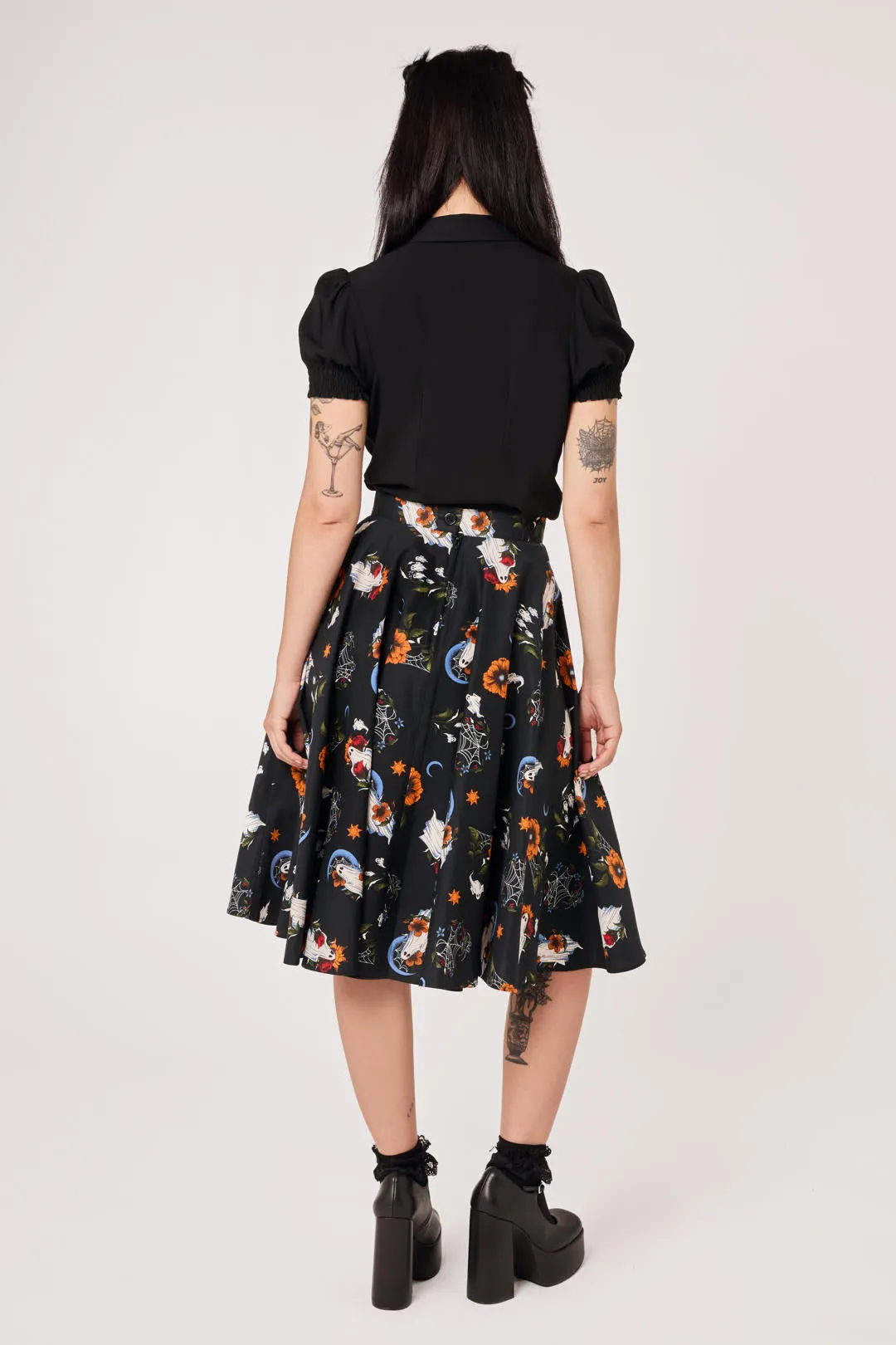 Ghost Flower Skirt sold by Hell Bunny product image thumbnail 3
