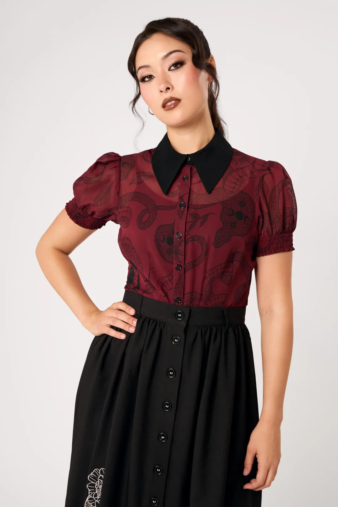 Venom Blouse sold by Hell Bunny product image thumbnail 4