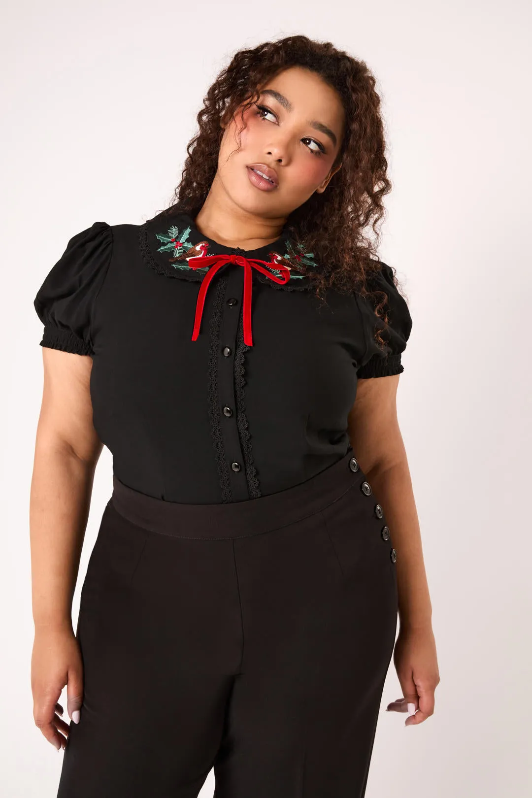 Robin Blouse sold by Hell Bunny product image thumbnail 4