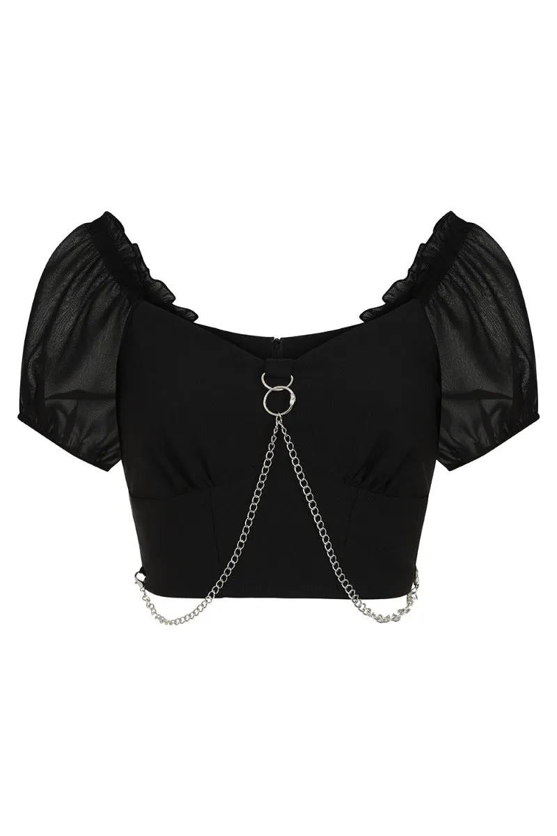 Tifa Crop Top sold by Hell Bunny product image thumbnail 4