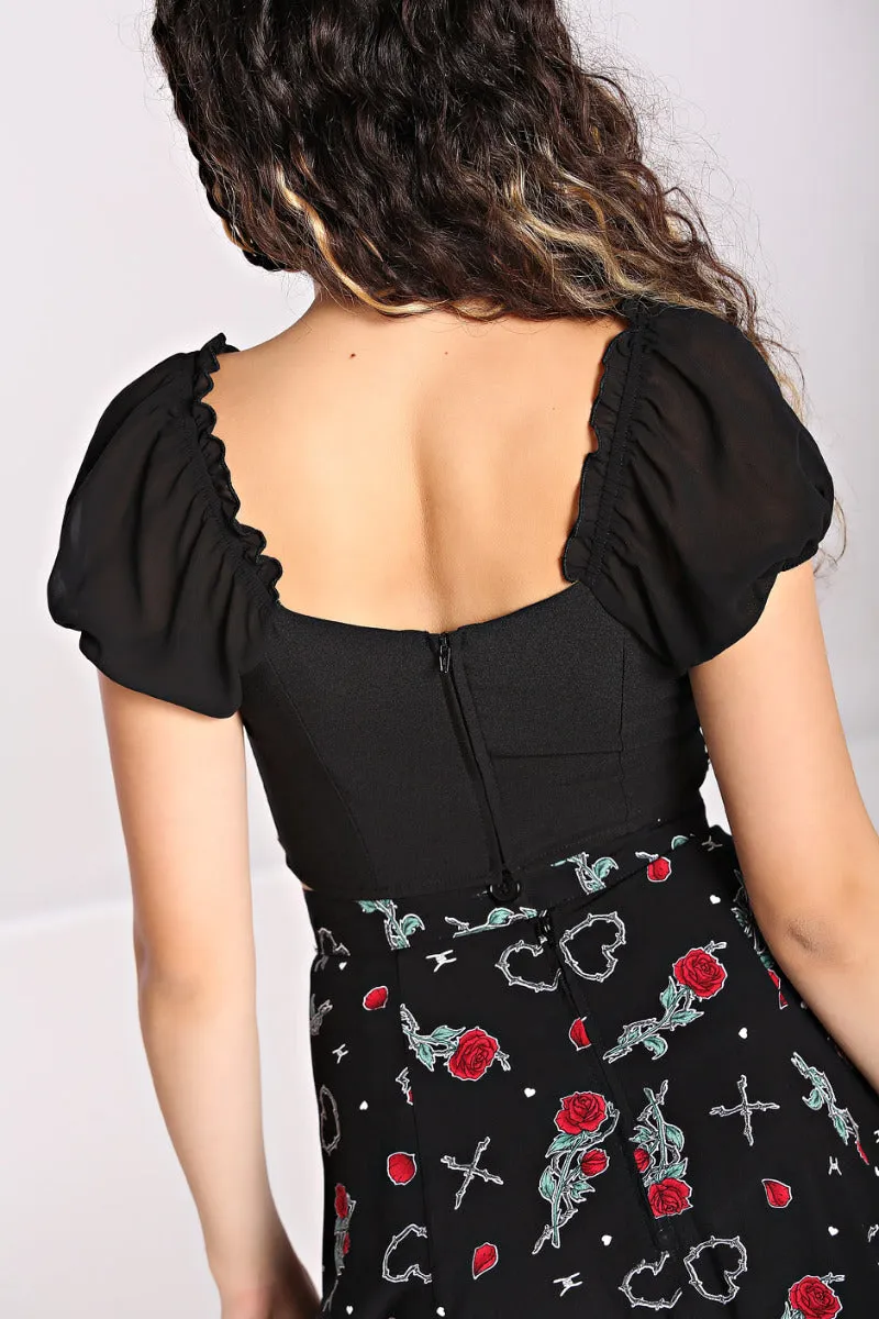 Tifa Crop Top sold by Hell Bunny product image thumbnail 2