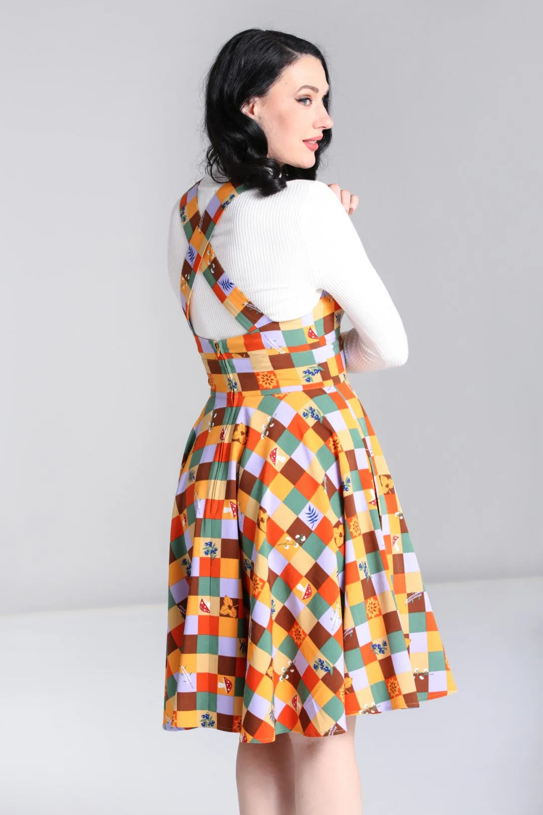 Hawthorn Pinafore Dress sold by Hell Bunny product image thumbnail 4