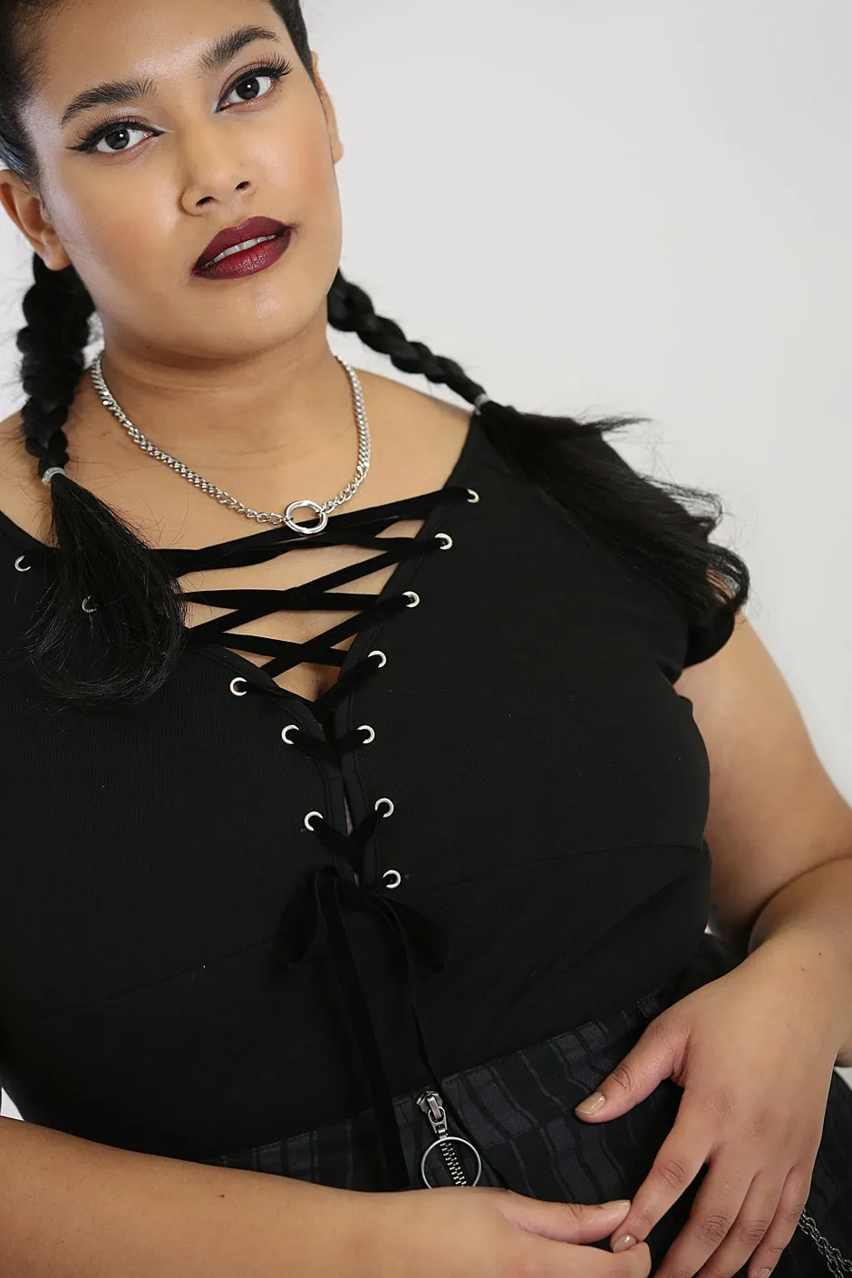 Belladonna Top Black sold by Hell Bunny product image thumbnail 2